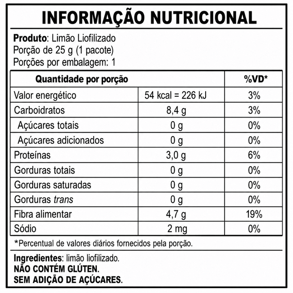 Limão Liofilizado