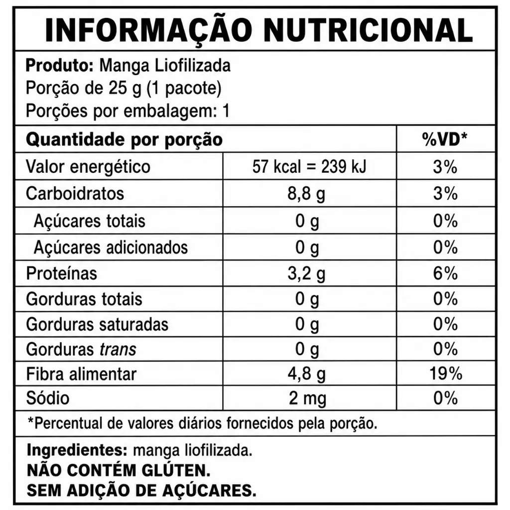 Manga Chips Liofilizado