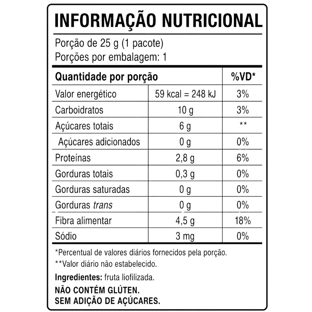 Damasco Liofilizado Crocante Natural